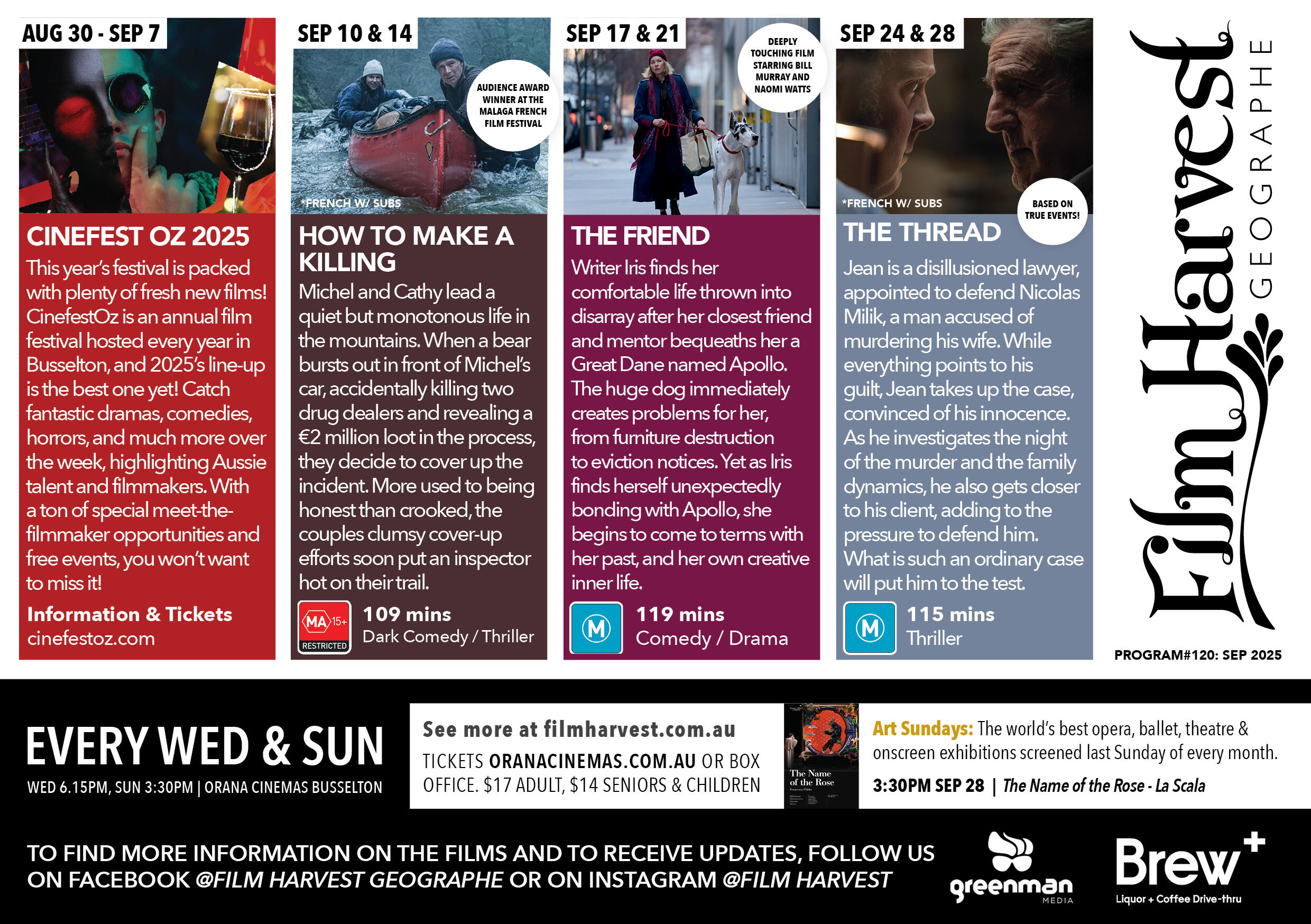 Film Harvest August 2025 - Geographe