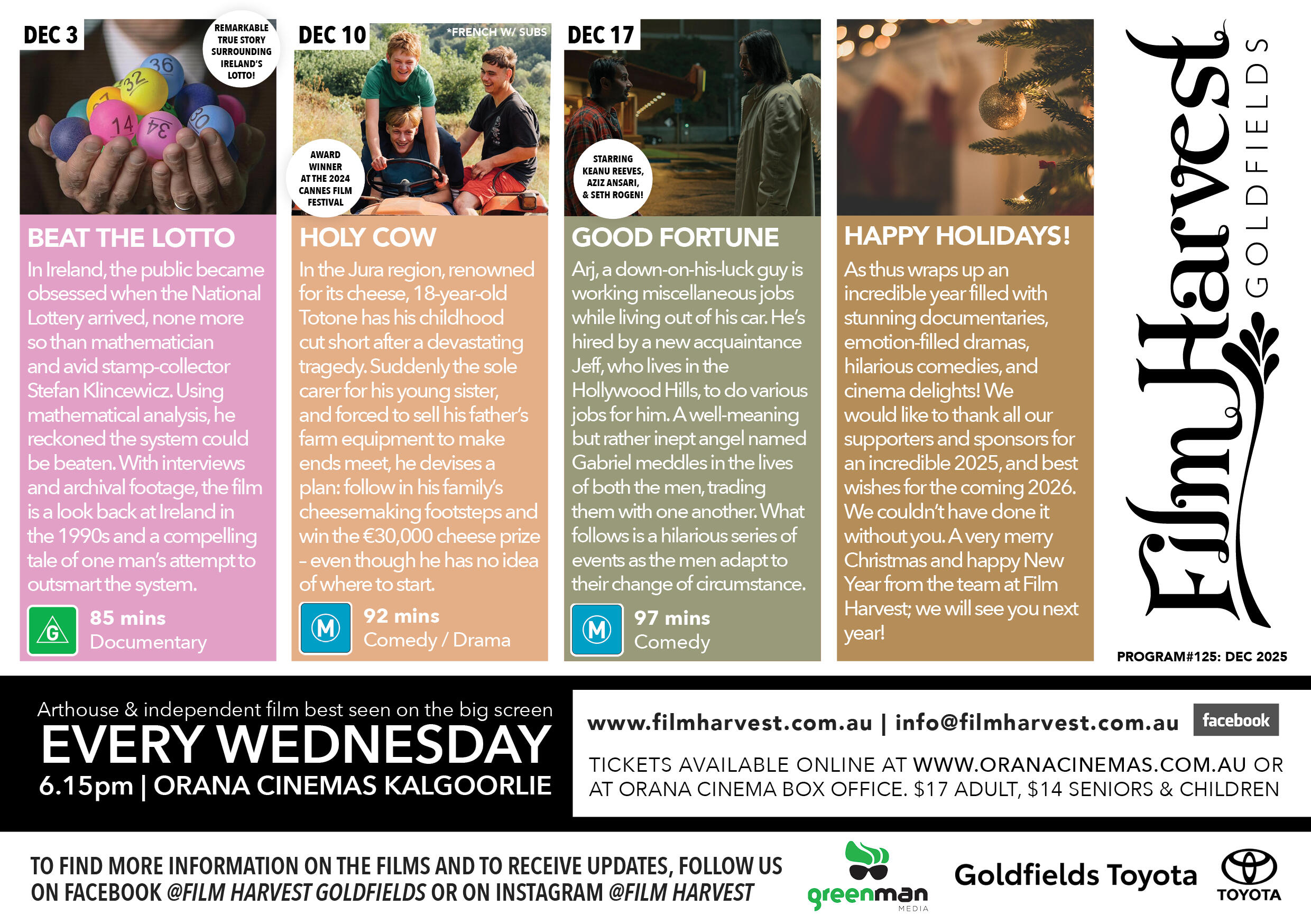 Film Harvest August 2025 - Goldfields