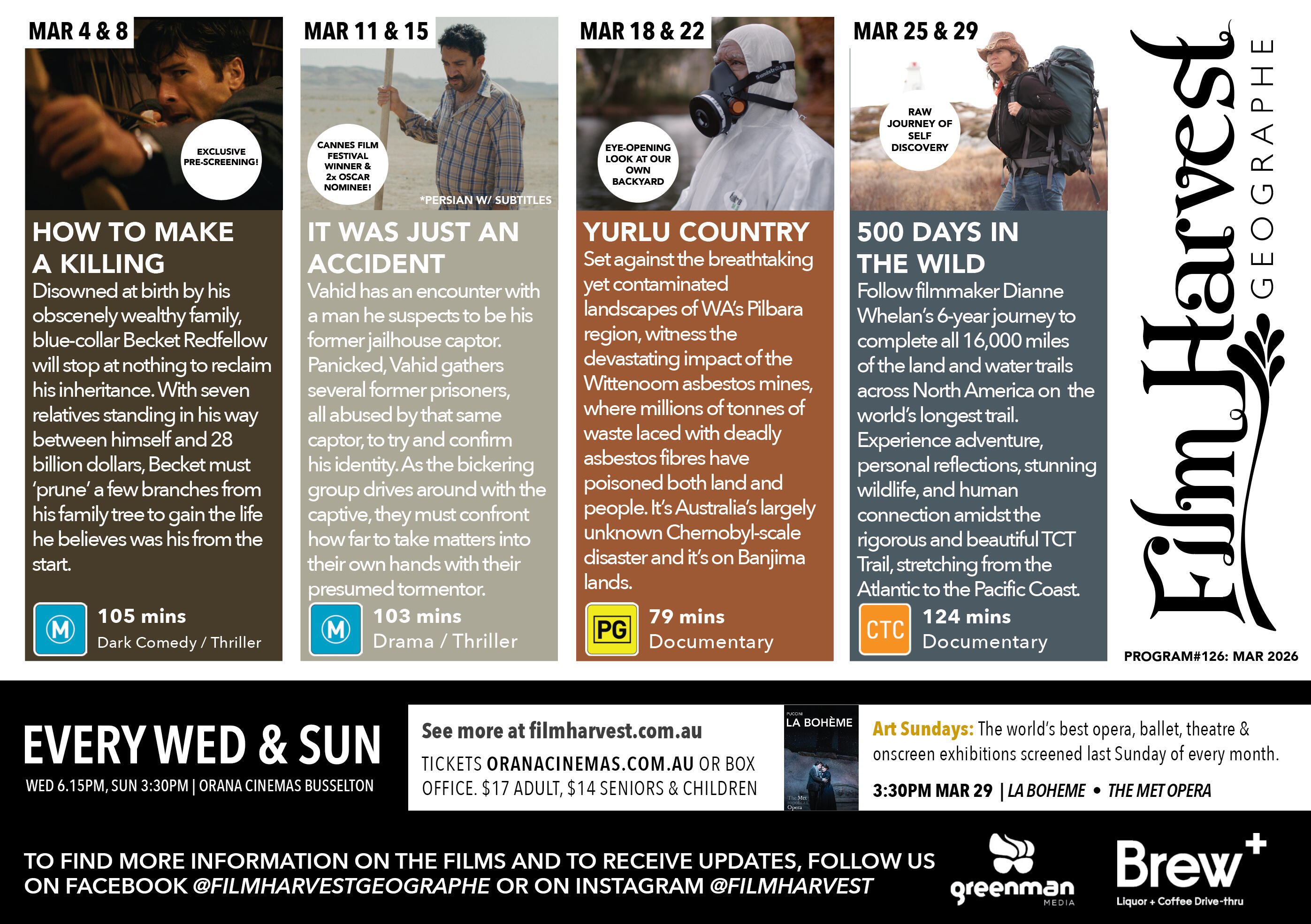 Film Harvest March 2026 - Geographe